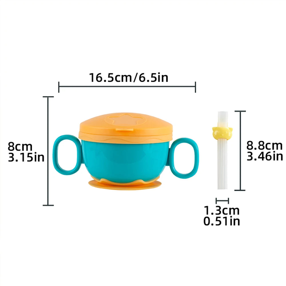 Baby Plastic Feeding Bowl – Suction Snack & Storage Cup
