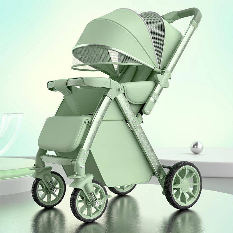 2-in-1 Reversible Lightweight Stroller – High-View Foldable Design for Newborns & Toddlers