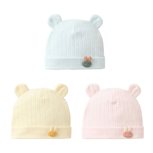 Bonnet de maternité pour nouveau-né, motif ours mignon, pour bébés garçons et filles