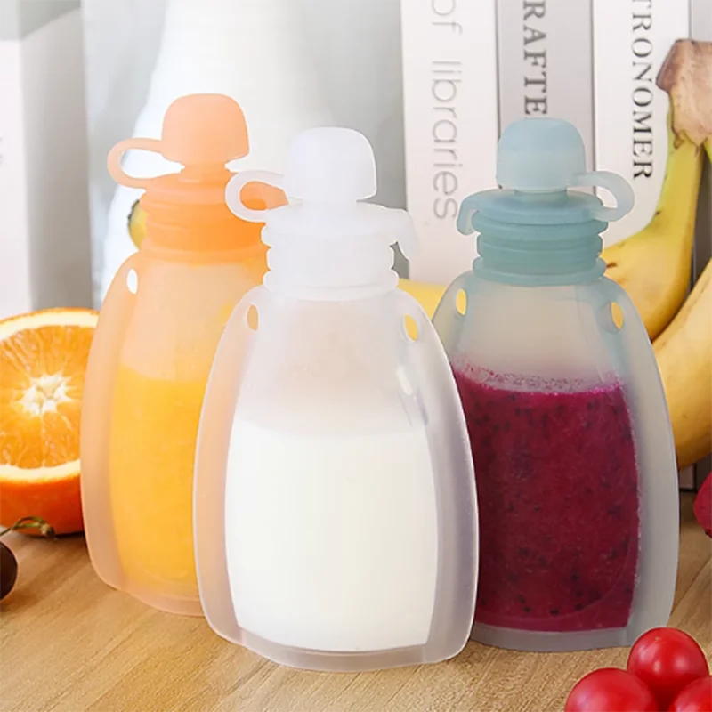 Sacs de conservation du lait maternel réutilisables en silicone – Contenants de congélation étanches