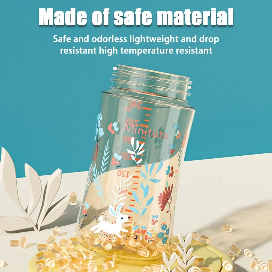 Kit d'alimentation pour nouveau-né (240 ml) – Biberon, tasse à bec et tétine, en PP et silicone sûrs