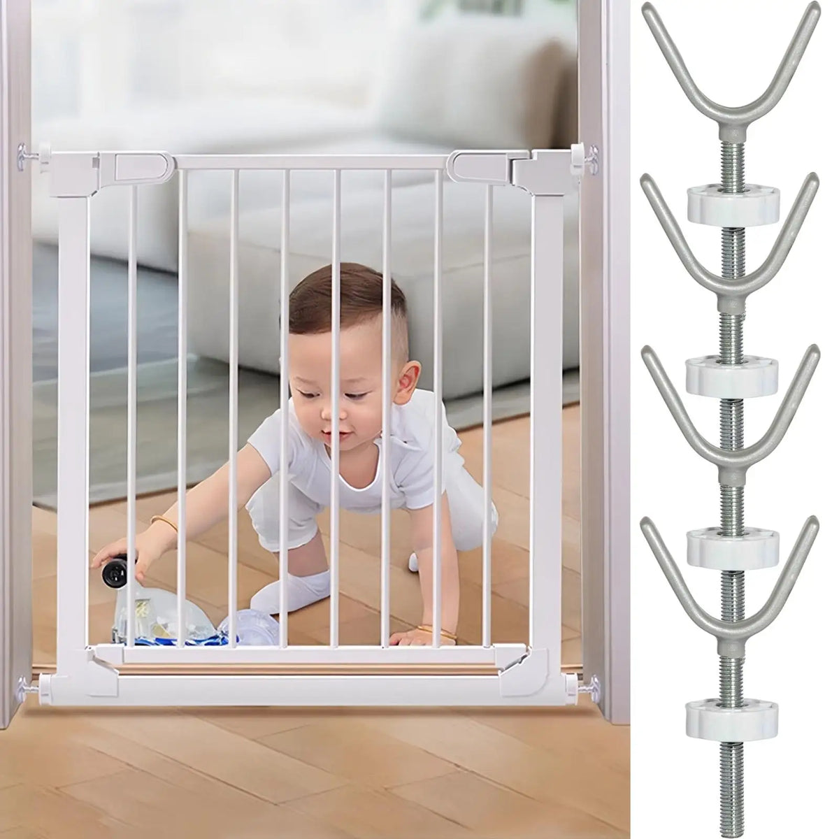 Adaptateurs pour barrière de sécurité bébé (lot de 4) – Stabilisateurs pour barrière d'escalier pour tout-petits et animaux domestiques
