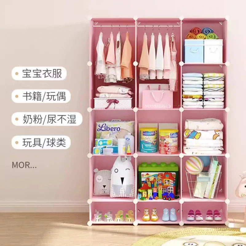 Armoire bébé en plastique – Petite armoire pour vêtements de fille