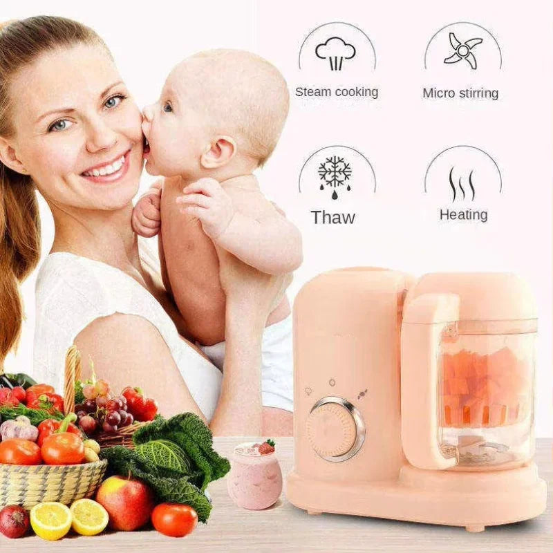 Mixeur électrique portable pour aliments pour bébés – Cuiseur vapeur et chauffe-plats combinés