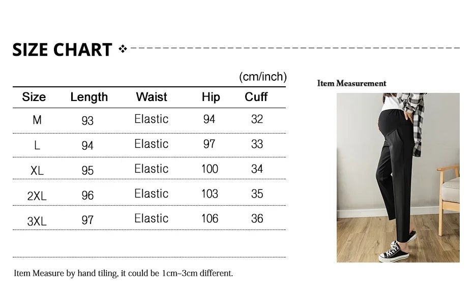 Maternity Work Pants – Adjustable Office Trousers for Pregnant Women