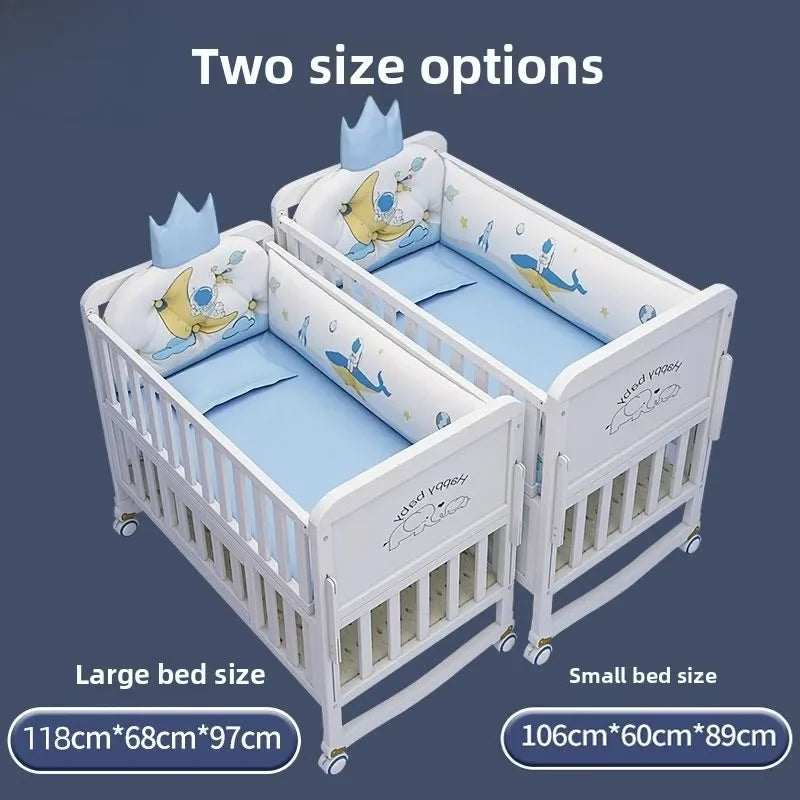 Convertible Baby Crib – Luxury Nest Bed with Mobility