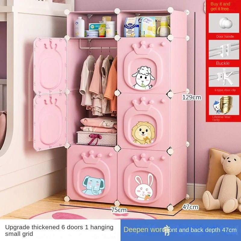 Armoire moderne pour enfants – Placard et rangement pliables en plastique