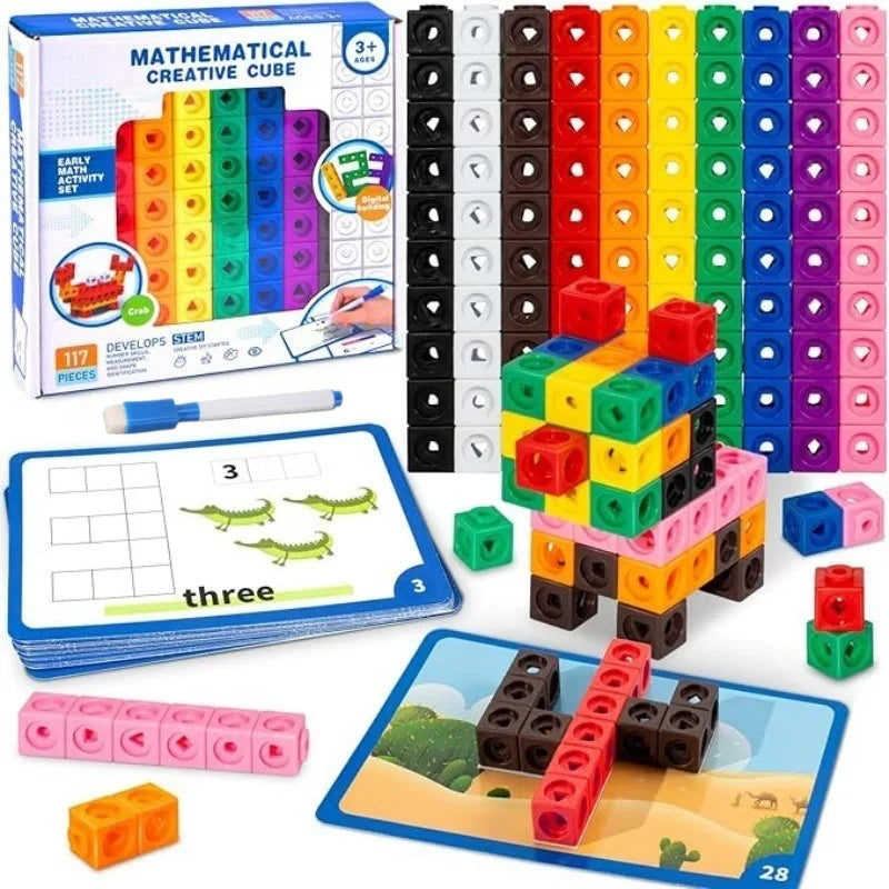 Cubes Montessori pour enfants – Jeu de construction éducatif