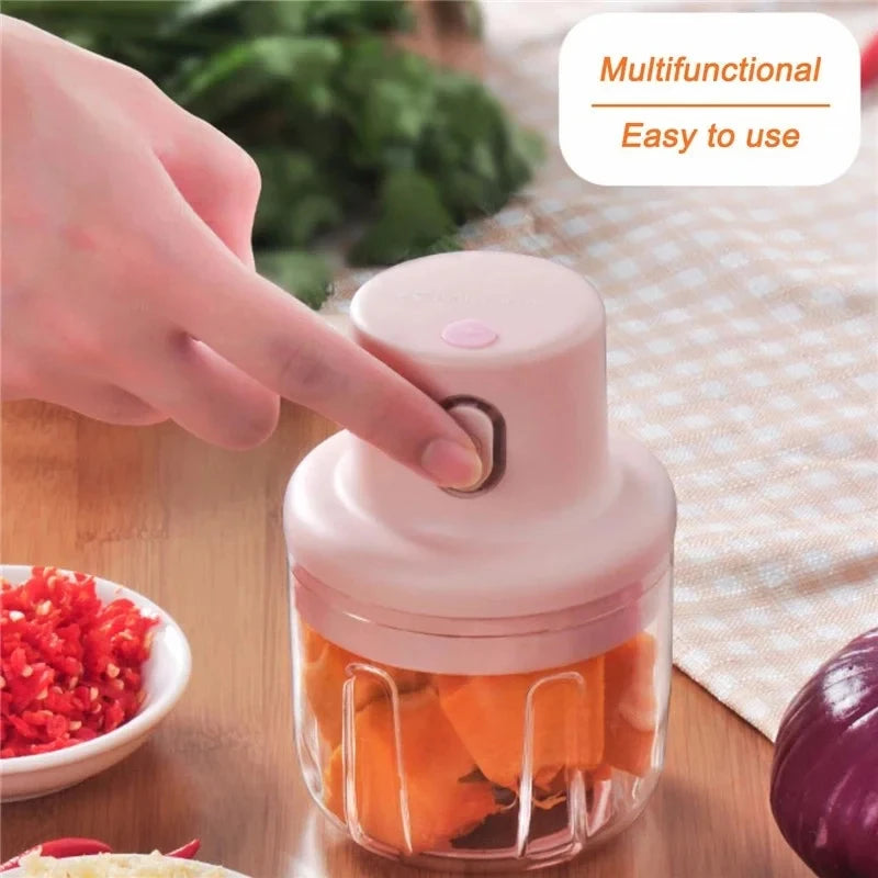 Mini Electric Garlic Chopper – Durable Meat & Veggie Grinder