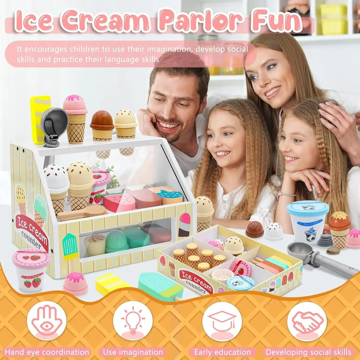Jouet de comptoir à glaces – Ramassez, jouez et payez !