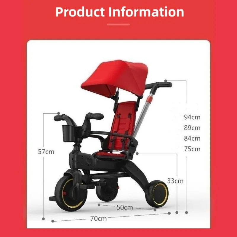 Top-Selling Kids Tricycle (1–5 Years) – Lightweight, High-Quality Stroller