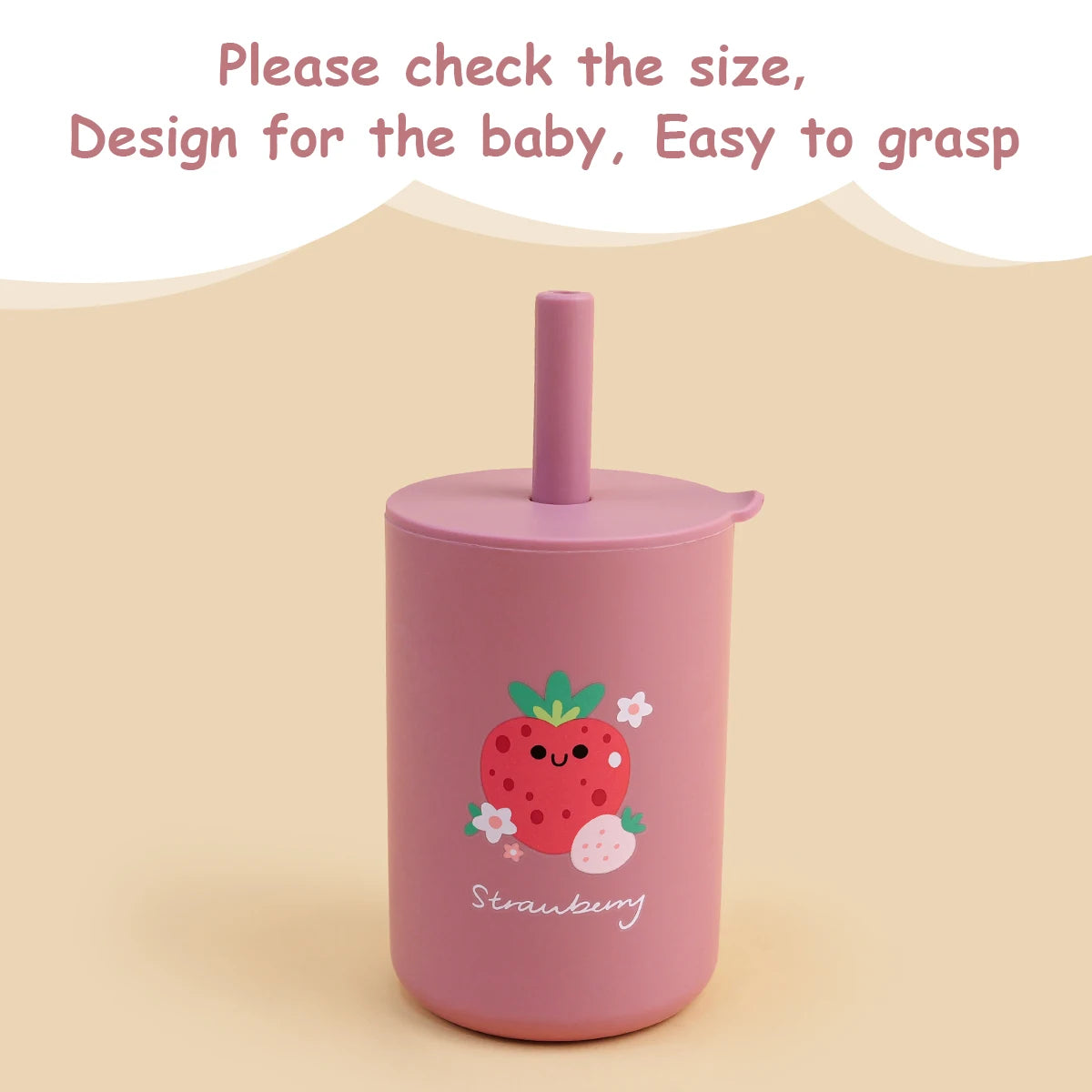 Biberon pour tout-petits – Gobelet à paille en silicone pour enfants