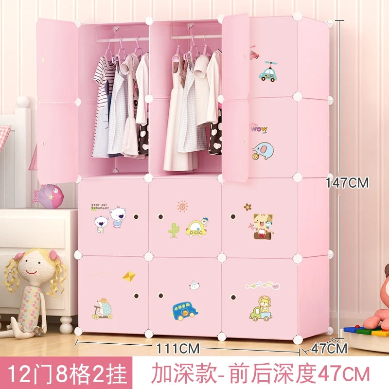 Armoire en plastique pour enfants – Organisateur de vêtements moderne et minimaliste