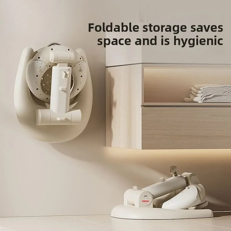 Station de bain pour bébé réglable – Table de lavage de cheveux pliable et sur pied