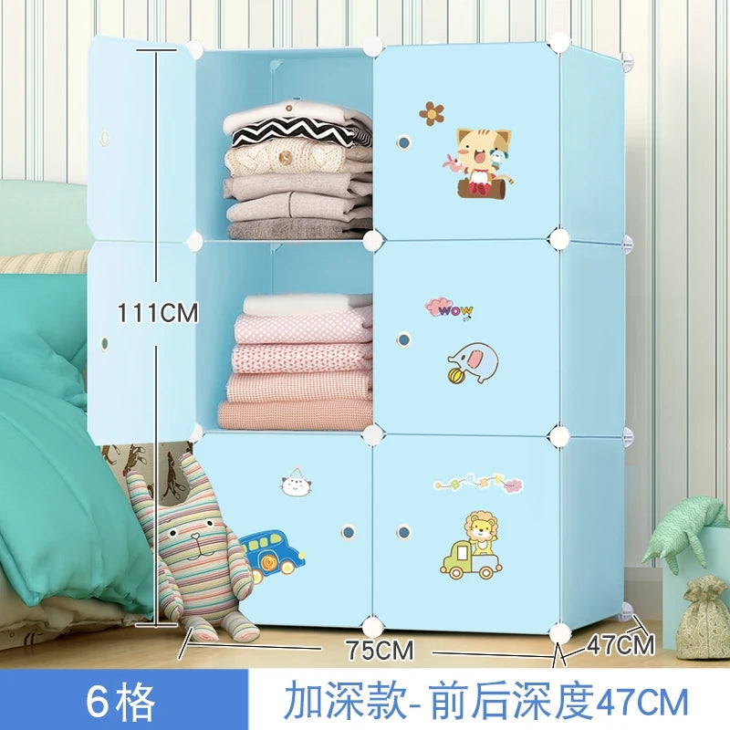 Armoire en plastique pour enfants – Organisateur de vêtements moderne et minimaliste