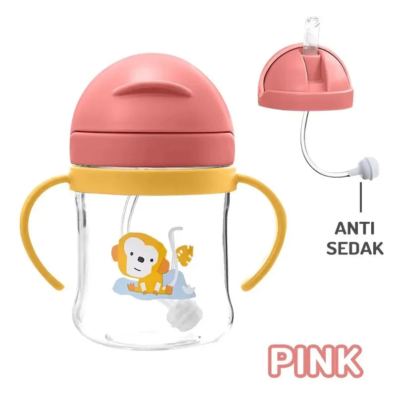 Gobelet pour bébé de 250 ml – Double poignée, couvercle à clapet, conception anti-fuite
