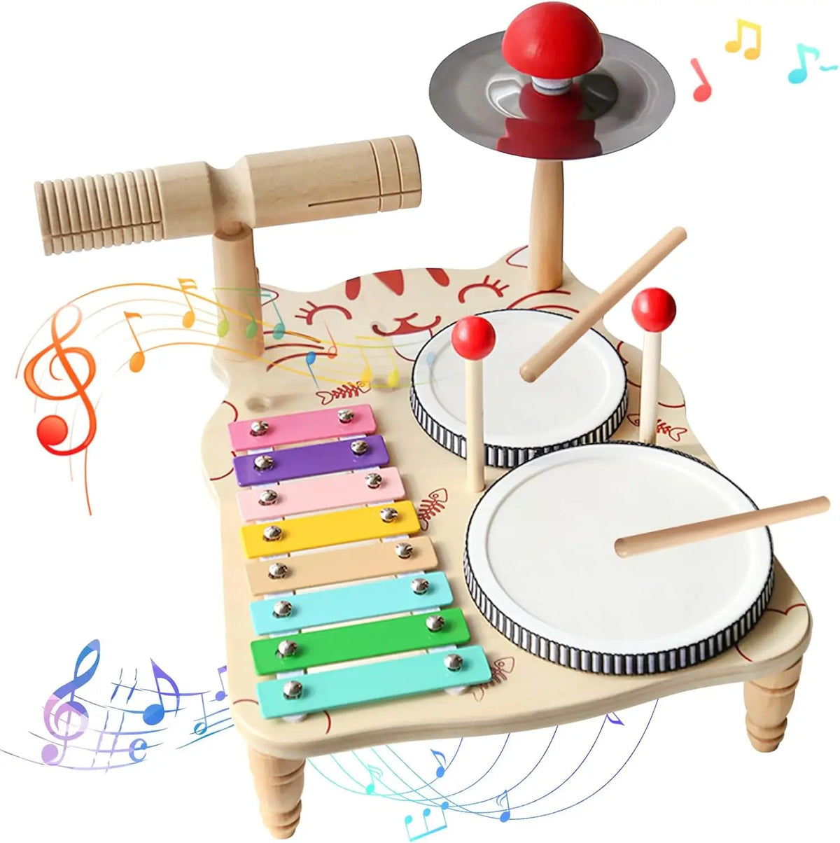 Wooden Music Toy – Drum, Play & Learn!