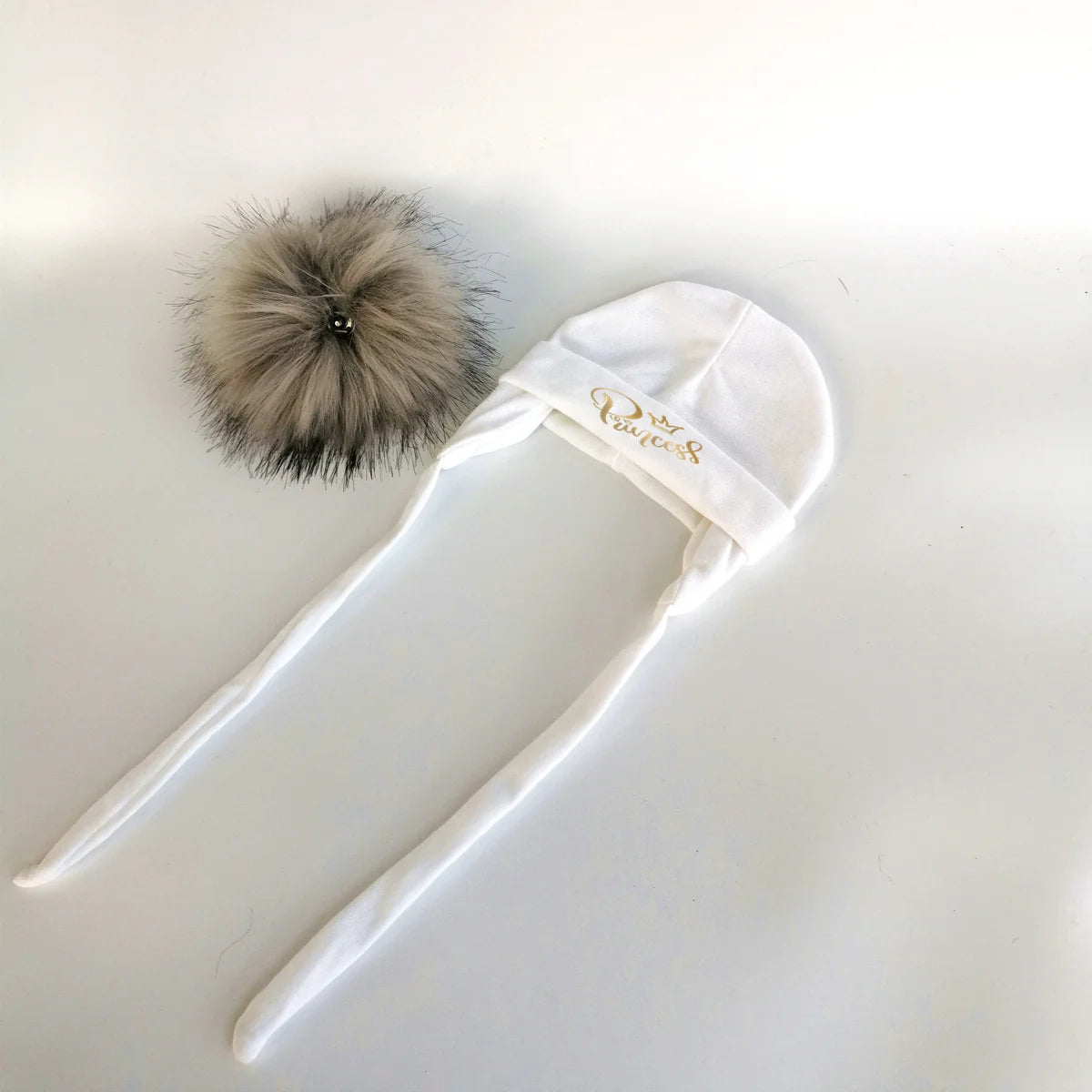 Newborn Winter Cotton Beanie Pom Pom Hat for Babies
