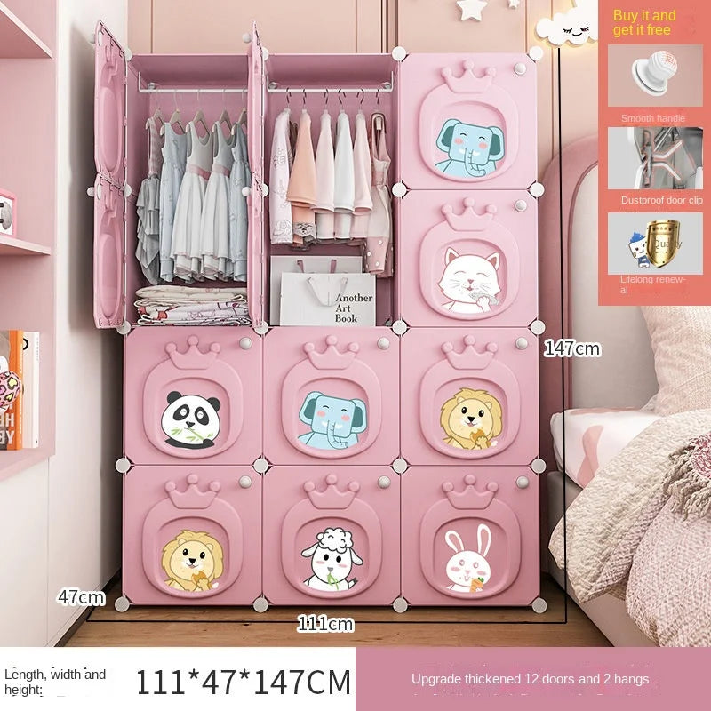 Armoire moderne pour enfants – Placard et rangement pliables en plastique