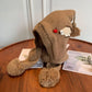 Christmas Knit Hat & Scarf – Warm One-Piece Winter Cap for Kids