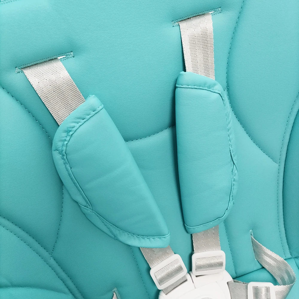 DIY Highchair Cushion Set – PU Leather Seat with Safety Straps