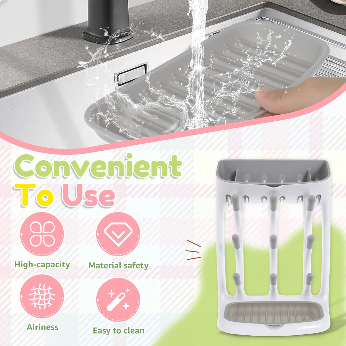 Baby Bottle Drying Rack – Space-Saving Countertop Organizer