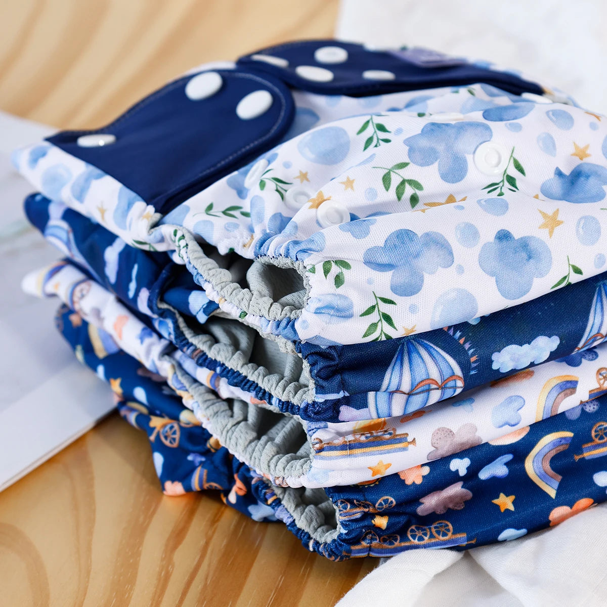 Lot de 4 couches lavables pour bébé